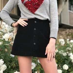 American Apparel black corduroy skirt